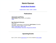 Tablet Screenshot of harinikannan.com